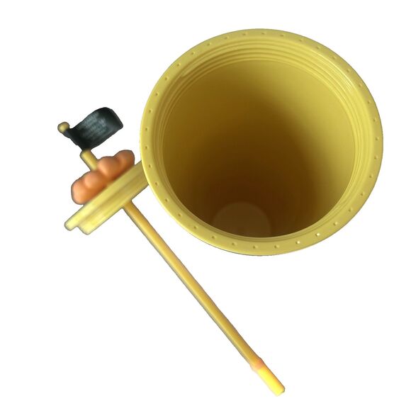 Starbucks 2025 Swirl Yellow Orange Cold Cup with Flower Charm 24 fl oz NEW - Picture 5 of 7